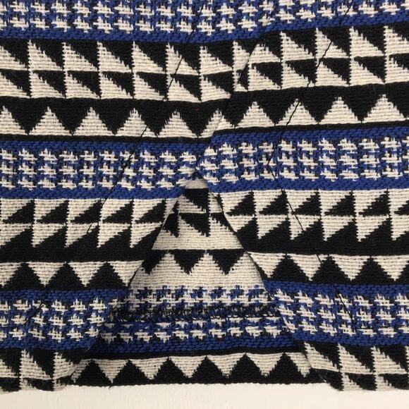 NWT BCBGeneration Academy Woven Mini Skirt Knit Geometric Stripe Pattern Size 4 - Picture 2 of 10